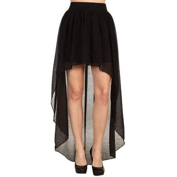 BCBGeneration High Low Mini/Maxi Skirt in Black Size Small - Picture 1 of 12